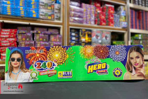 Crackling Hero 240 Multi Colour Shots by Blue Star