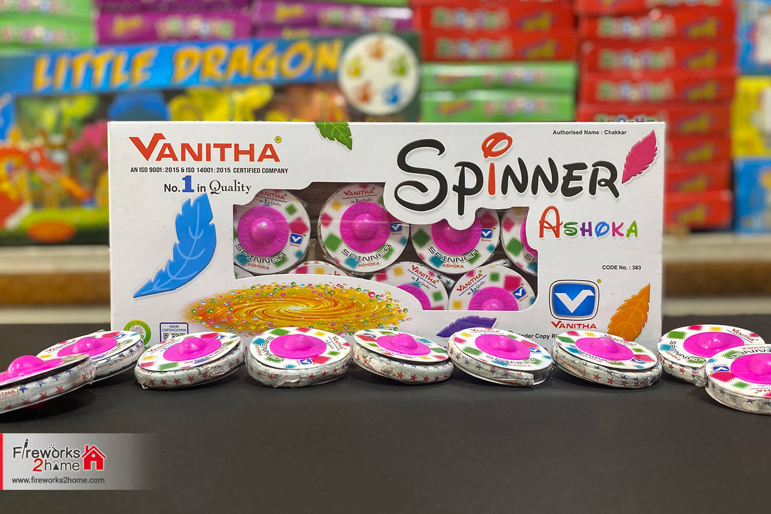Spinner Ashoka by Vanitha (pieces per box 10) - Fireworks 2 Home